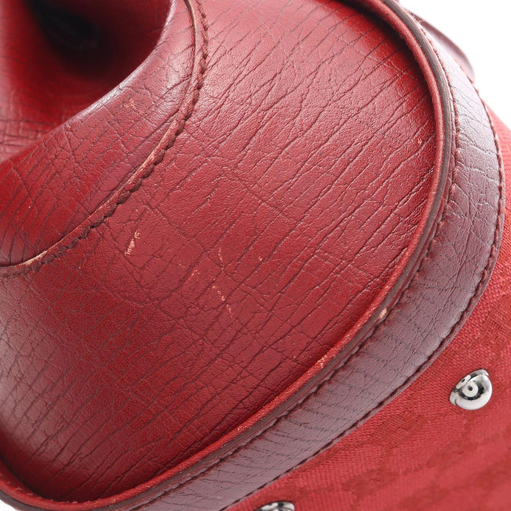Gucci Handbag Bamboo GG Canvas Red — view 8