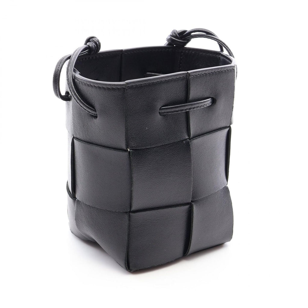 Bottega Veneta Shoulder Bag Cassette Mini Crossbody Bucket Black Leather — view 2