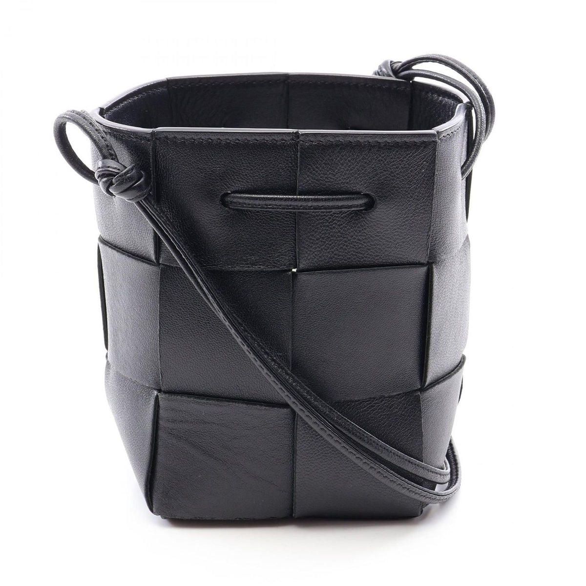 Bottega Veneta Shoulder Bag Cassette Mini Crossbody Bucket Black Leather