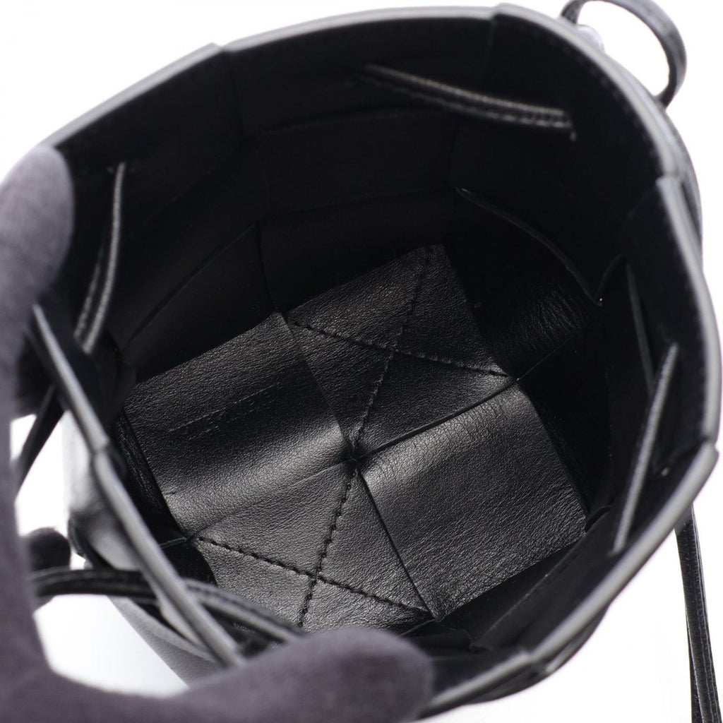 Bottega Veneta Shoulder Bag Cassette Mini Crossbody Bucket Black Leather — view 3
