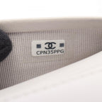 Chanel Bifold Wallet Quilted White Caviar Leather — view 6