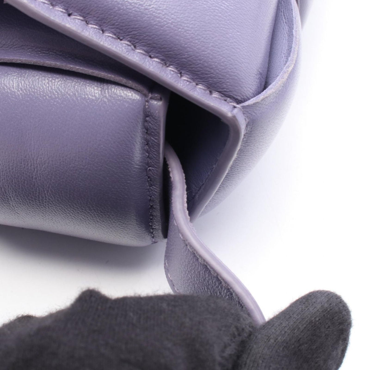 Bottega Veneta Shoulder Bag Padded Cassette Purple Leather — view 7