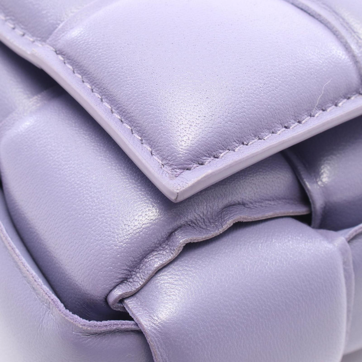Bottega Veneta Shoulder Bag Padded Cassette Purple Leather — view 5