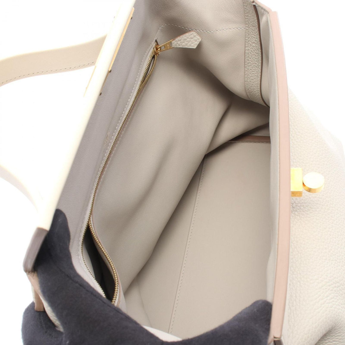 Hermes Handbag 24/24/24 Vanquatre 35 Pearl Gray Cles — view 3