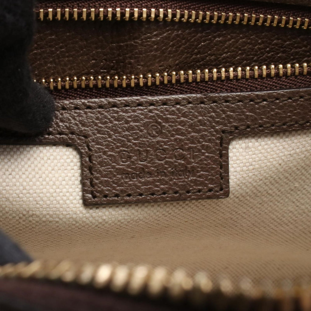 Gucci Shoulder Bag Ophidia Small GG Supreme Beige Brown Green Leather — view 4
