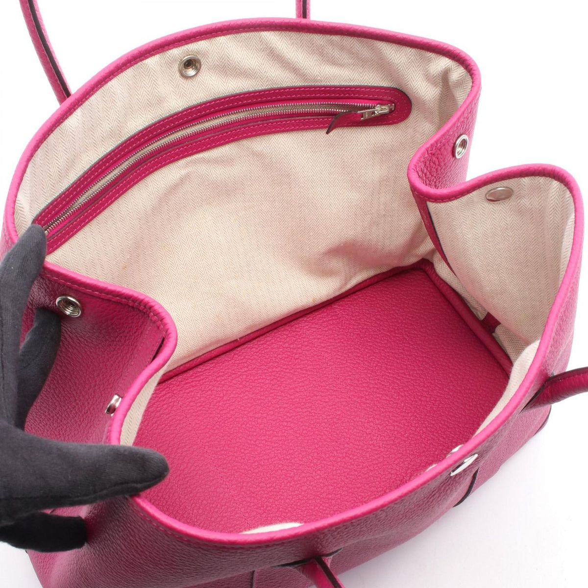 Hermes Tote Bag Garden Party PM Rose Purple — view 3