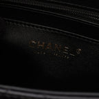 Chanel Shoulder Bag Quilted Top Handle Vanity 2-Way Black Leather Chain — view 4