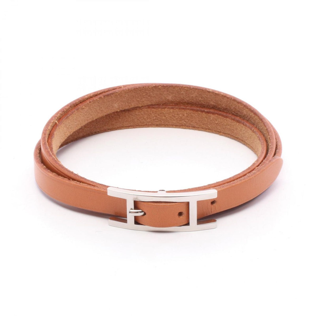 Hermes Bracelet Hapi 3 Long Orange Leather III