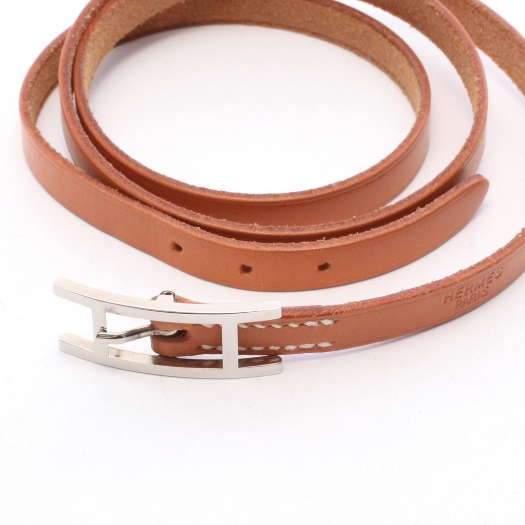 Hermes Bracelet Hapi 3 Long Orange Leather III — view 3