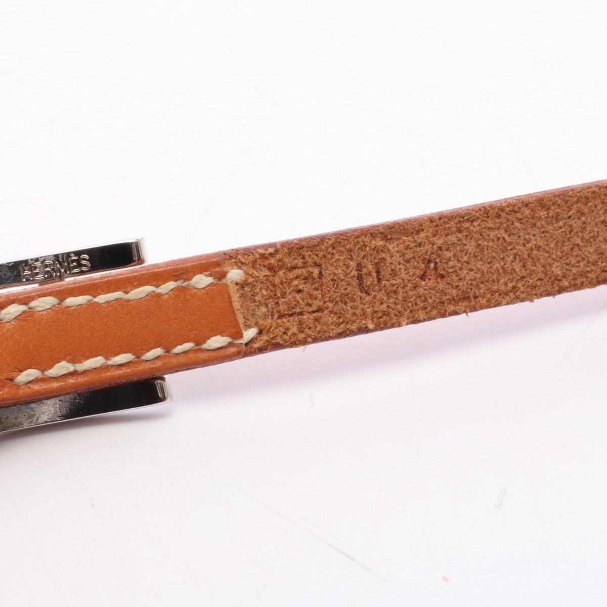Hermes Bracelet Hapi 3 Long Orange Leather III — view 5