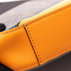 Fendi Shoulder Bag Diagonal Camera Case Zucca Brown Black Orange Leather — view 6