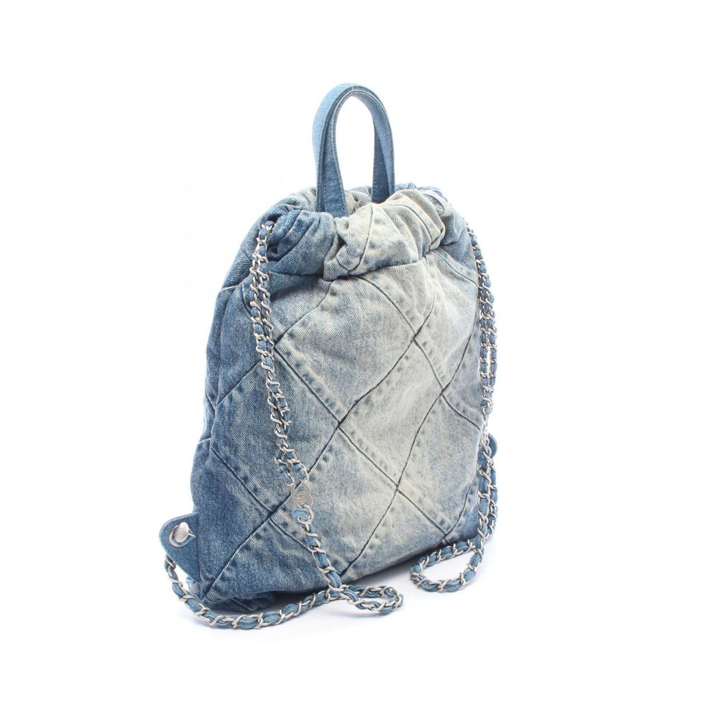 Chanel Backpack Chanel 22 Blue Denim Chain — view 2