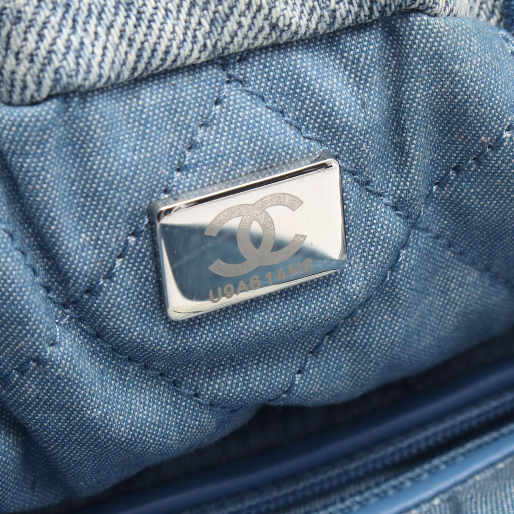 Chanel Backpack Chanel 22 Blue Denim Chain — view 5