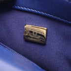 Chanel Shoulder Bag Quilted Mini Blue Lambskin Mini Chain — view 5