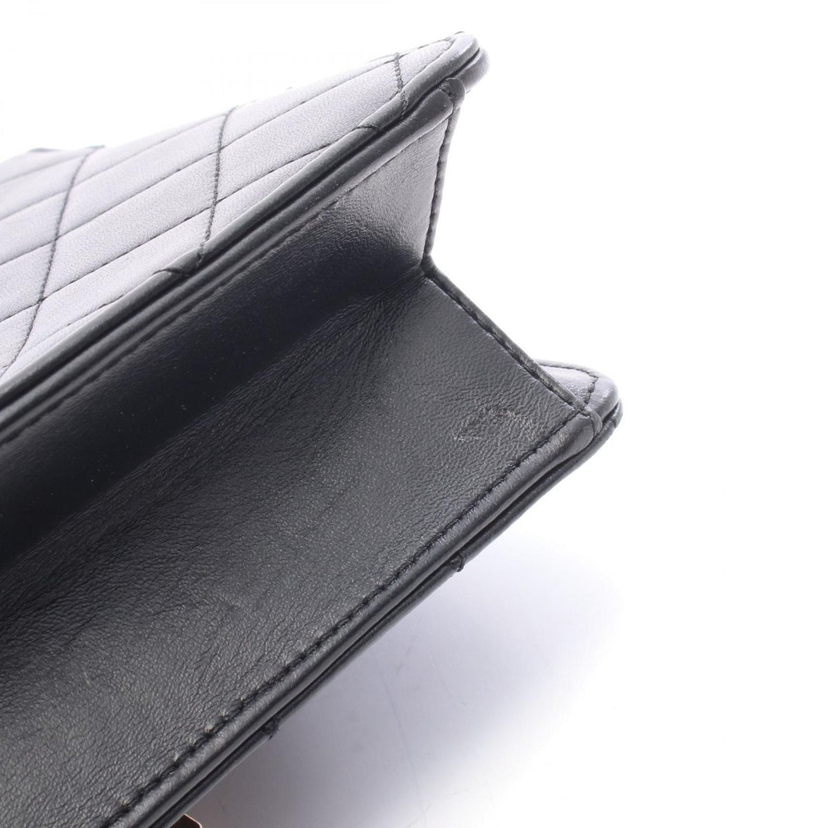 Chanel Shoulder Bag Quilted Black Lambskin Mini — view 8