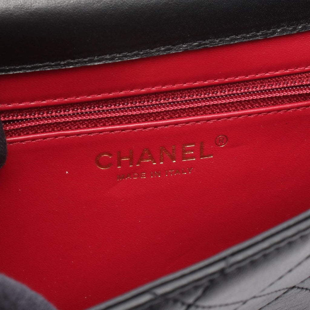 Chanel Shoulder Bag Quilted Black Lambskin Mini — view 4