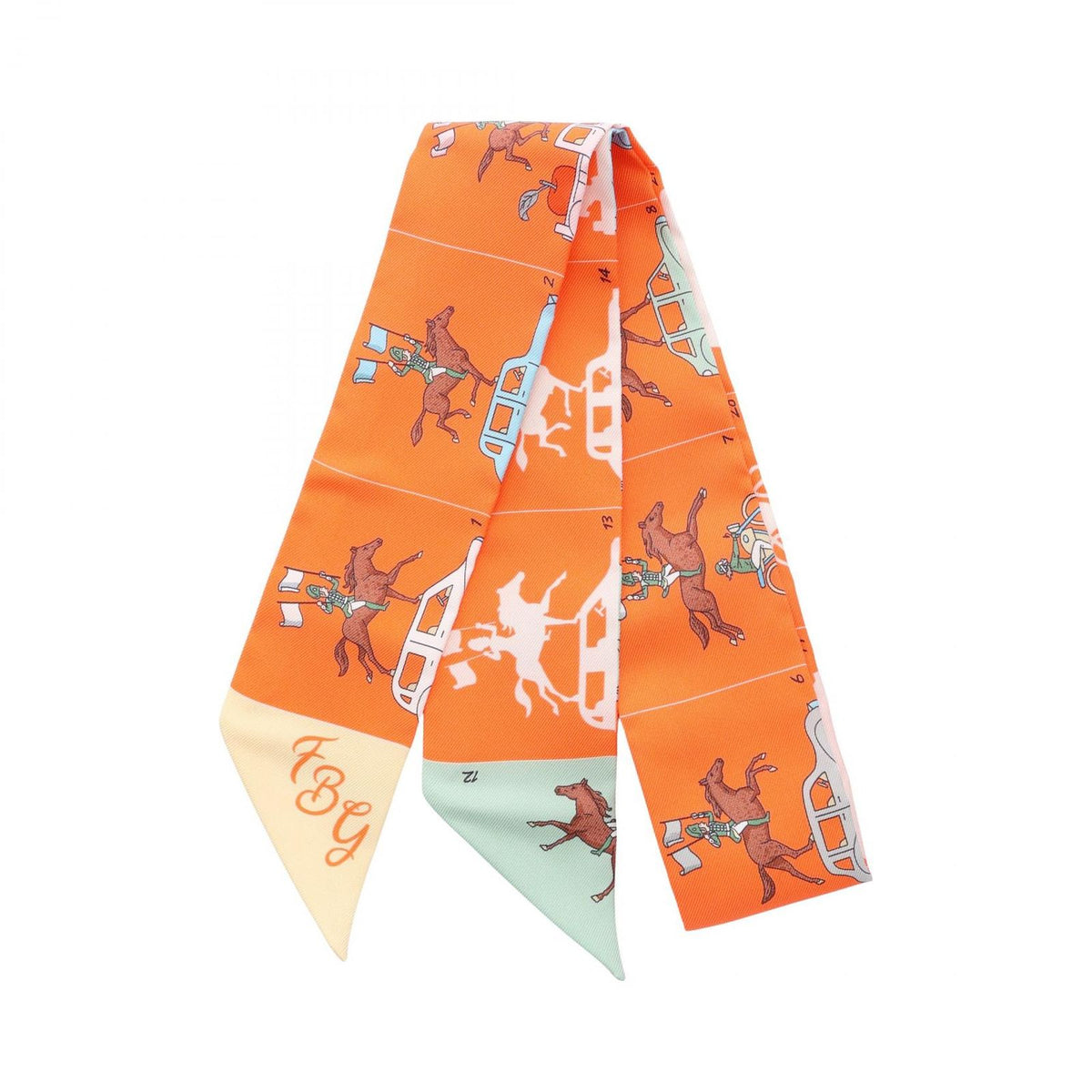 Hermes Scarf Twilly Ribbon Parade Silk