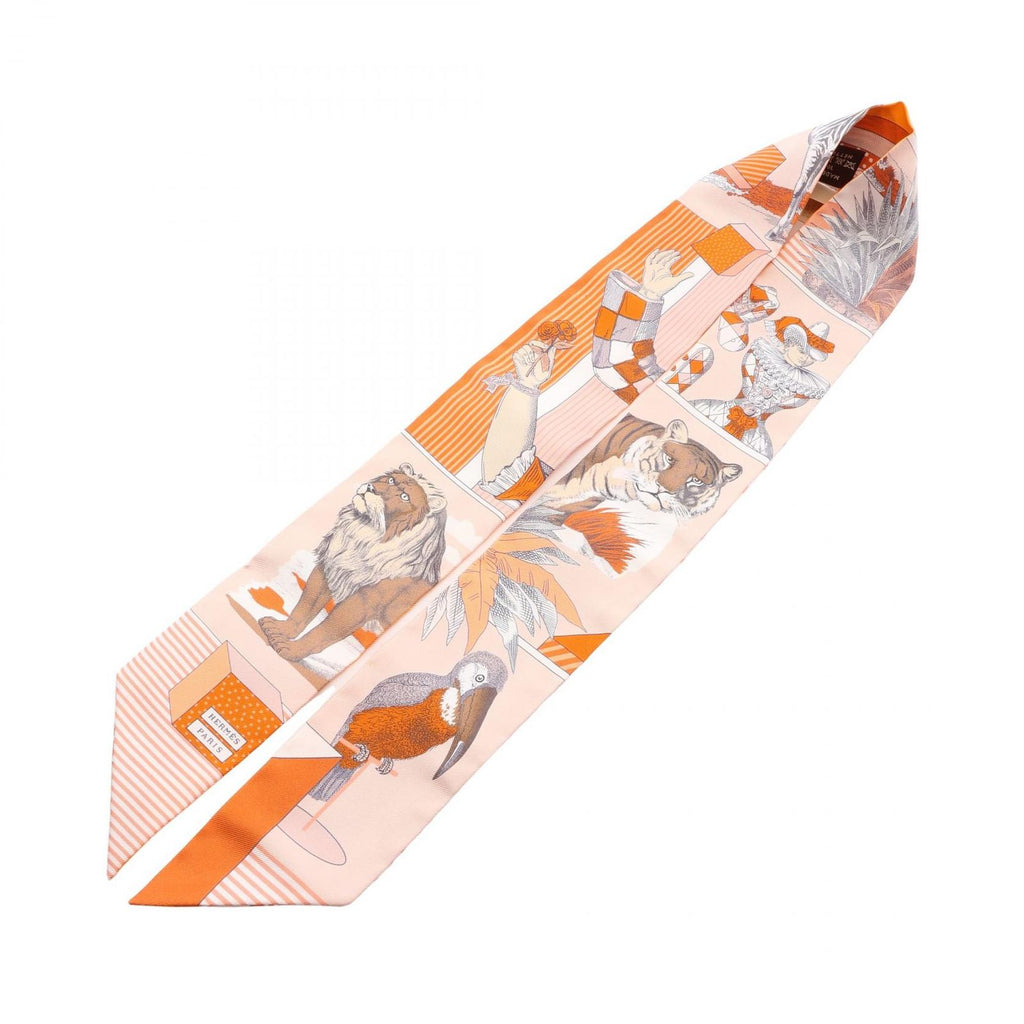 Hermes Scarf Twilly Grand Theater Nouveau Ribbon Silk — view 2