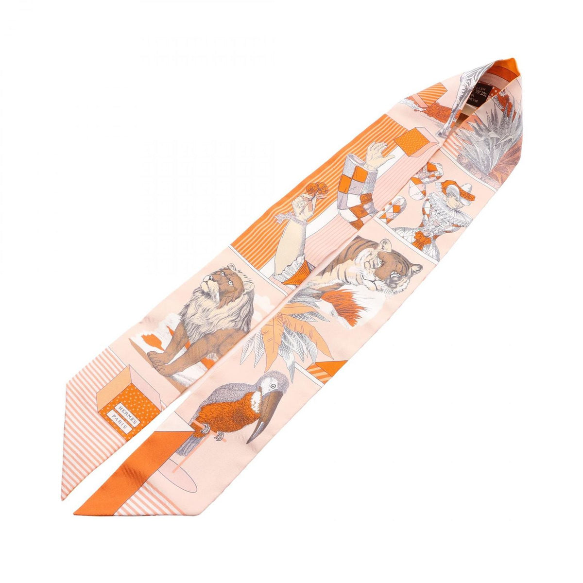 Hermes Scarf Twilly Grand Theater Nouveau Ribbon Silk — view 2