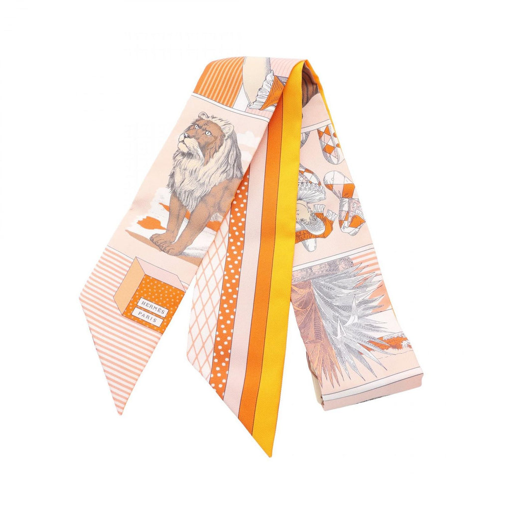 Hermes Scarf Twilly Grand Theater Nouveau Ribbon Silk