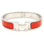 Hermes Bangle Clic Clac Ash Orange Silver Bracelet