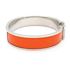 Hermes Bangle Clic Clac Ash Orange Silver Bracelet — view 2