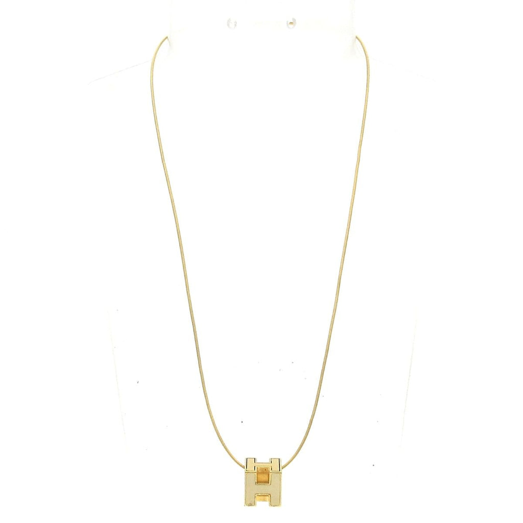 Hermes Necklace H Cube Gold — view 2