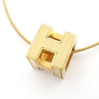 Hermes Necklace H Cube Gold — view 3