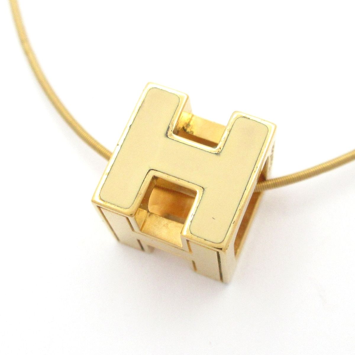Hermes Necklace H Cube Gold — view 3