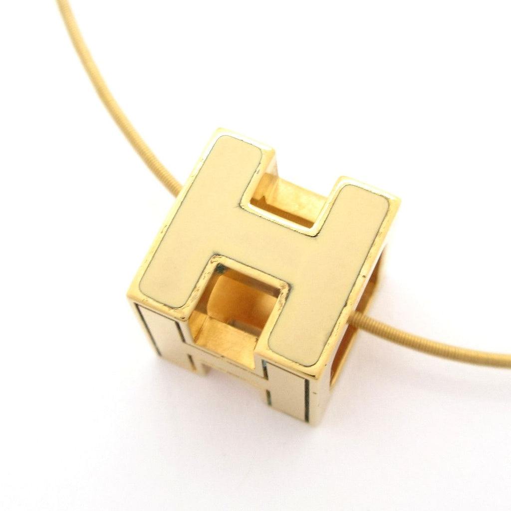 Hermes Necklace H Cube Gold