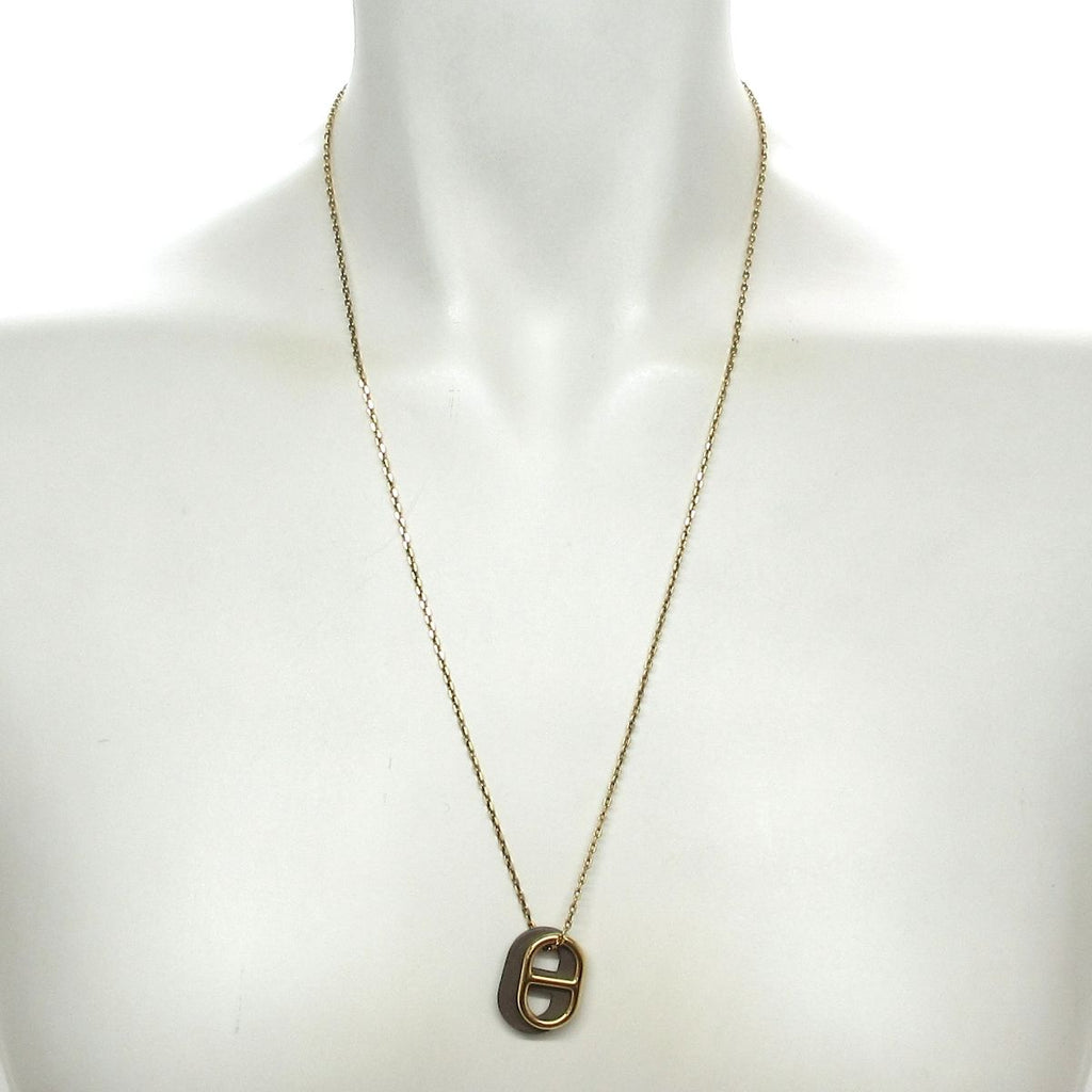 Hermes Necklace Chaine D'ancre Leather Gold — view 2