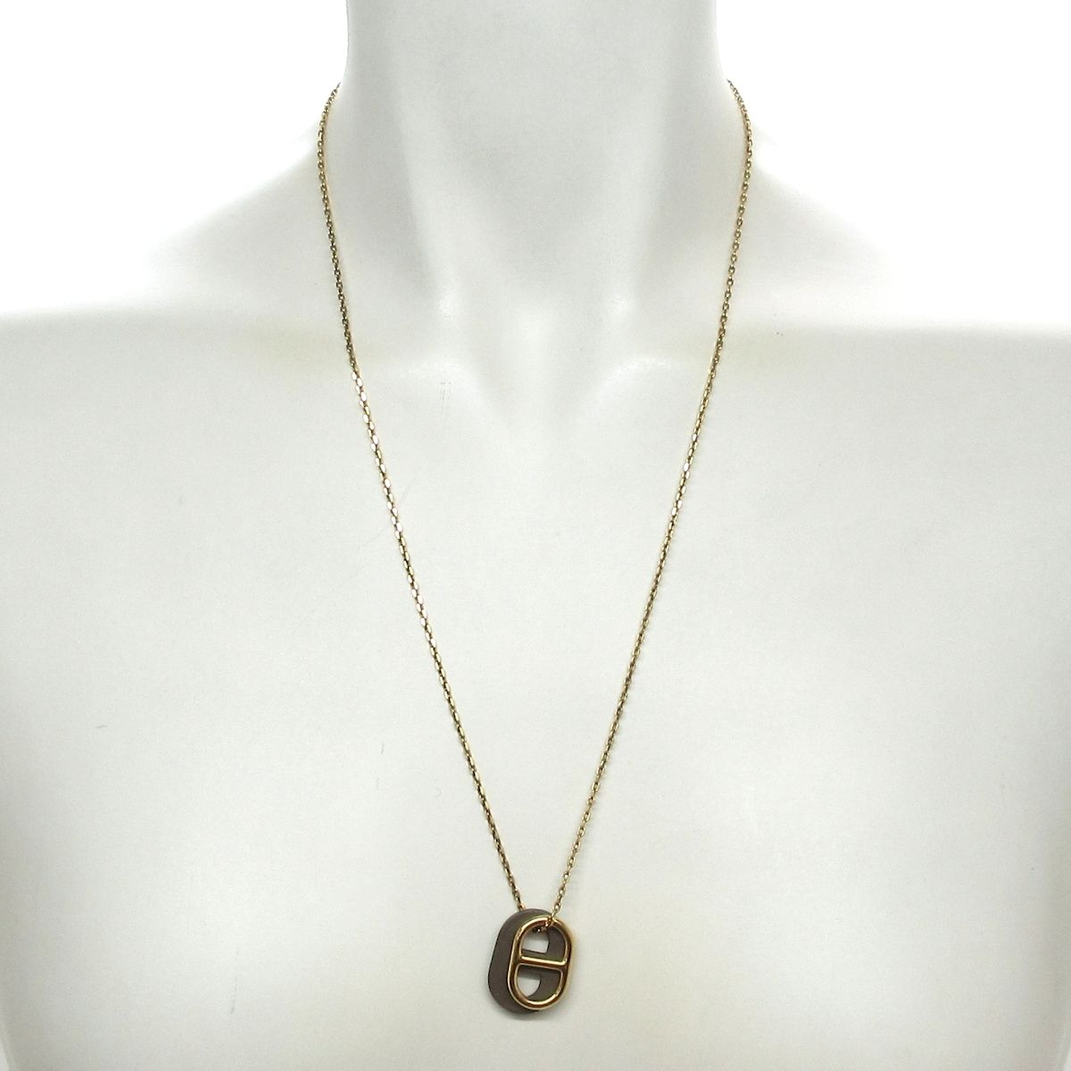 Hermes Necklace Chaine D'ancre Leather Gold — view 2