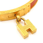 Hermes Bangle Kelly Orange Gold Bracelet — view 5