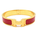 Hermes Bangle Clic Clac Gold Bordeaux Bracelet