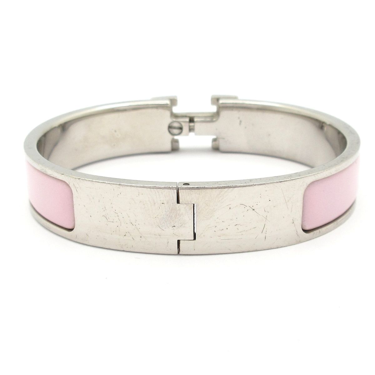 Hermes Bangle Clic H Silver Bracelet — view 3