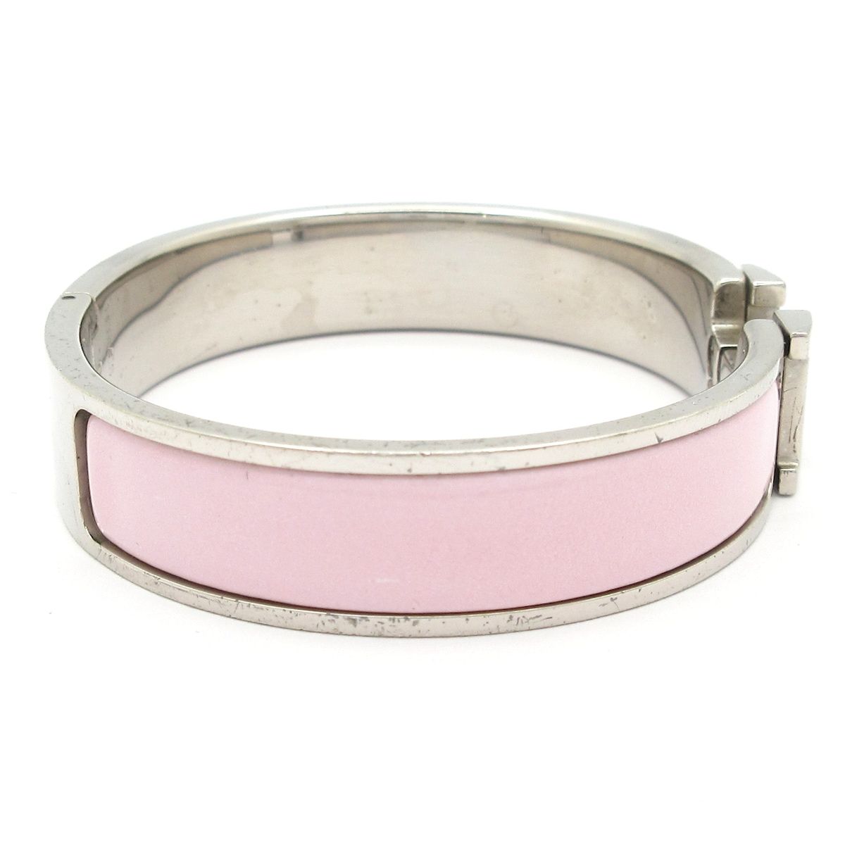Hermes Bangle Clic H Silver Bracelet — view 2