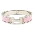 Hermes Bangle Clic H Silver Bracelet