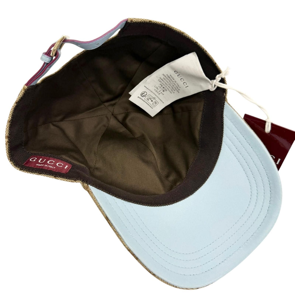 Gucci Yuko Higuchi Beau & Boris GG Canvas Leather Cap M 57 Hat — view 5