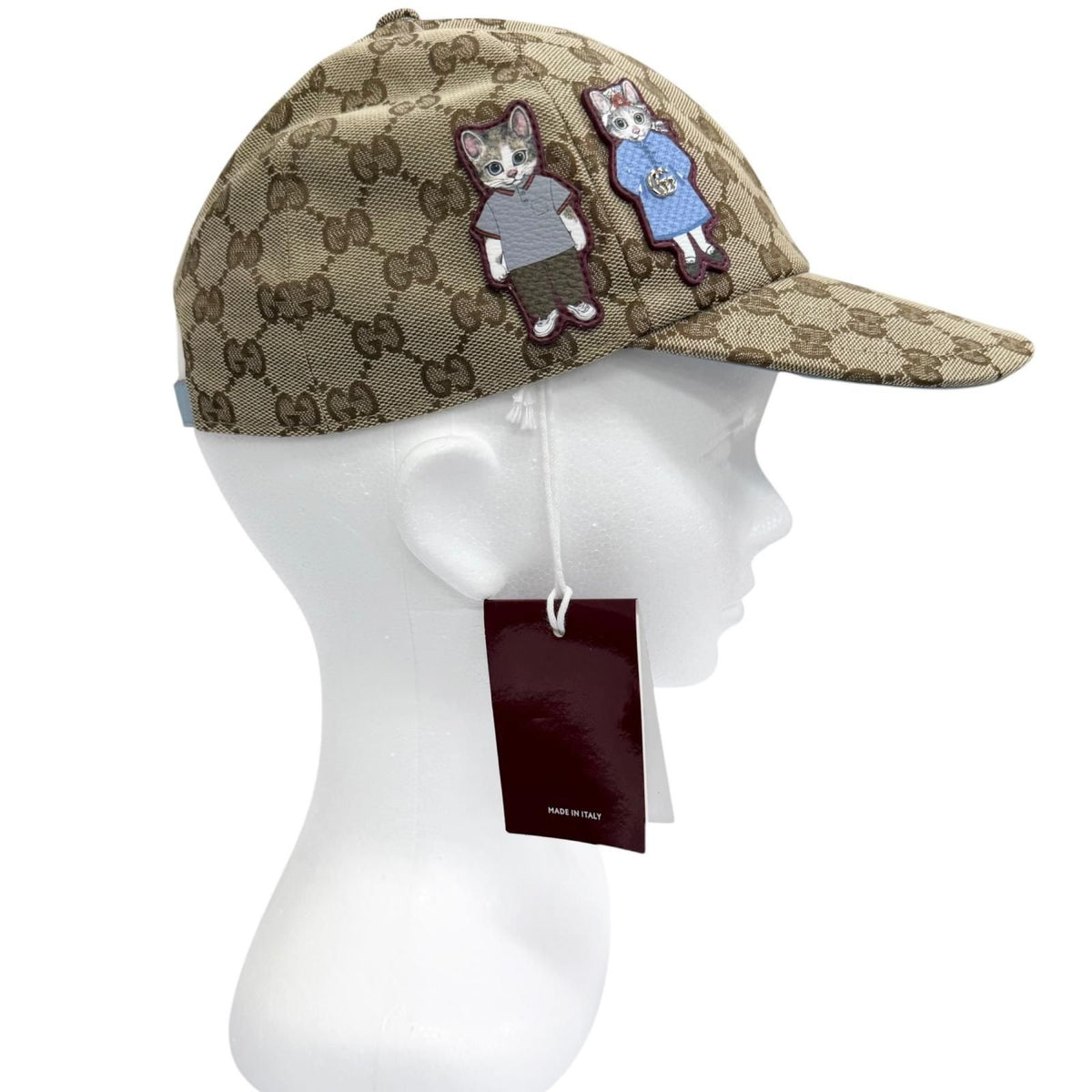 Gucci Yuko Higuchi Beau & Boris GG Canvas Leather Cap M 57 Hat — view 3
