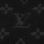 Louis Vuitton Wool 100% Monogram Classic Scarf with Fringes Black — view 7