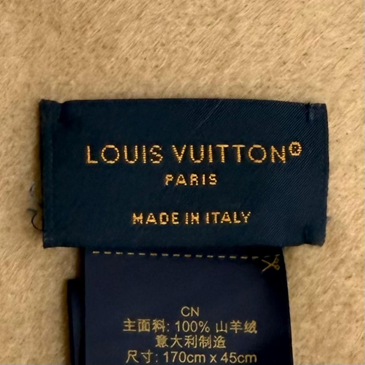 Louis Vuitton Scarf Reykjavik Cashmere 100% Fringe 170 45 — view 8