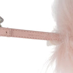 Fendi Flower Motif Fur Pom Charm Key Holder Bag Pink — view 6