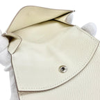Hermes Bearn Mini Veau Epsom Craie Silver Coin Purse Compact Wallet Bifold — view 7