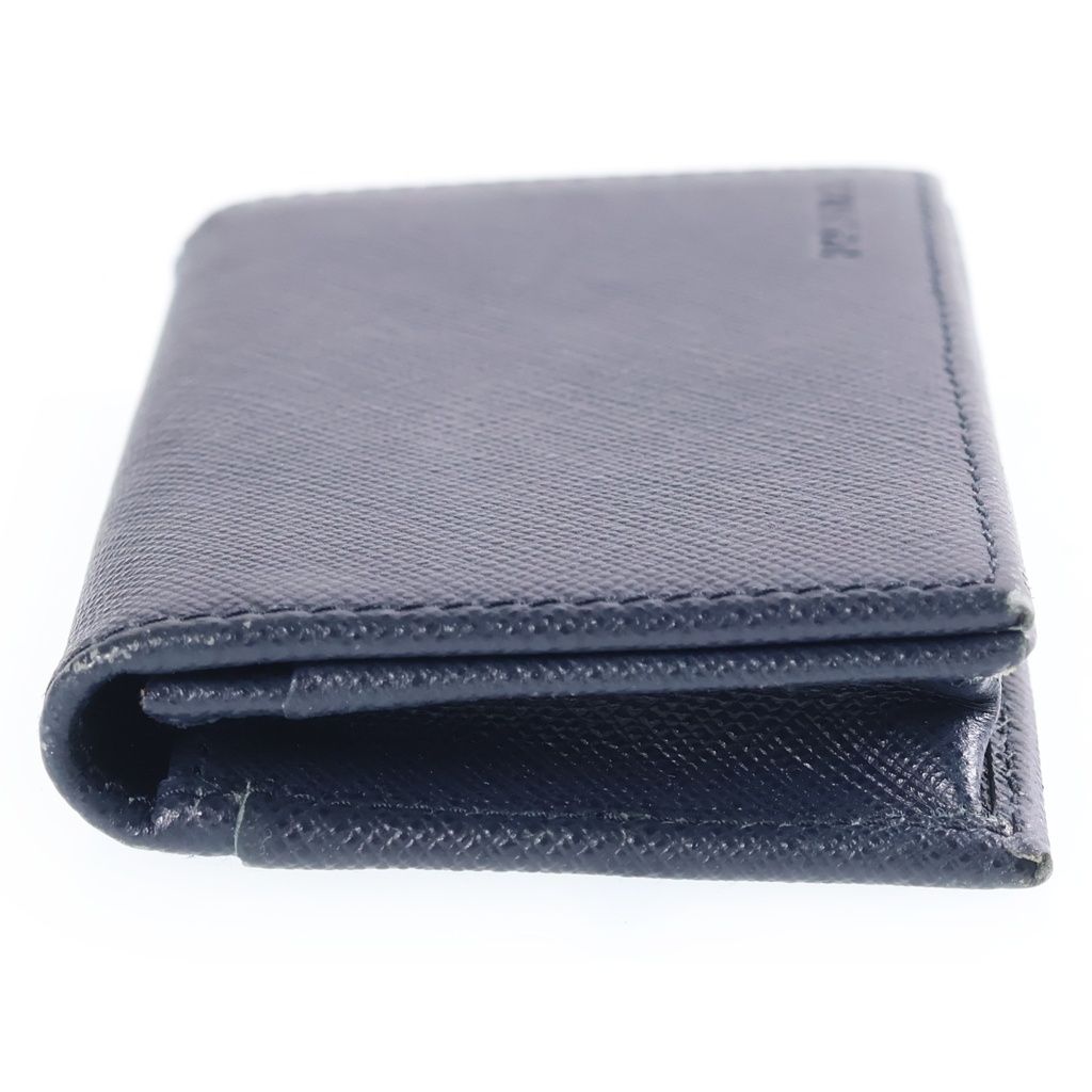 Prada Saffiano Leather Card Case Navy — view 3