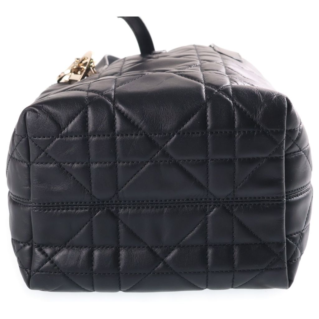Dior Toujours Macro Cannage Vertical Tote Small 2-Way Shoulder Bag Black — view 4