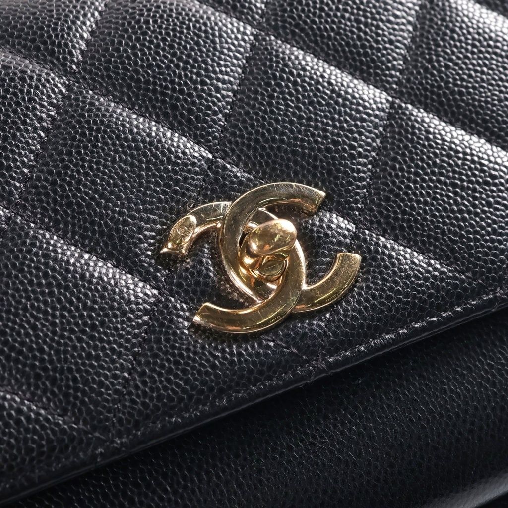 Chanel Quilted Shoulder Bag Black — view 7