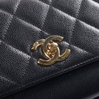 Chanel Quilted Shoulder Bag Black — view 7