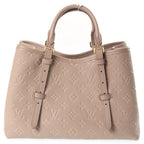 Louis Vuitton Monogram Empreinte Babylon Tote PM Tourterelle Handbag Beige