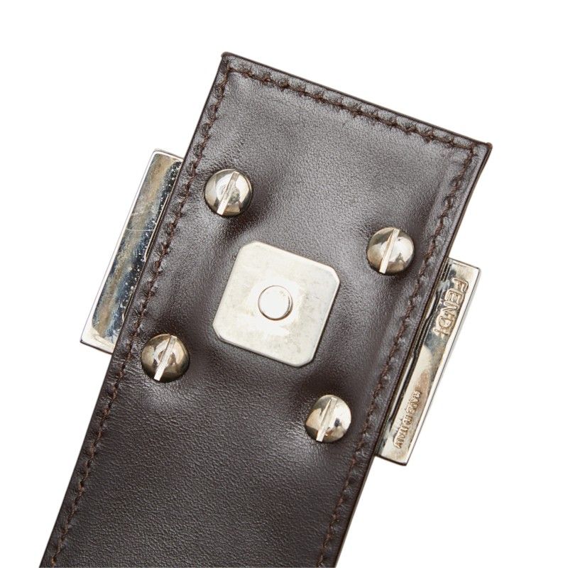 Fendi Zucca Bag Brown Canvas Leather — view 8