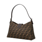 Fendi Zucca Bag Brown Canvas Leather — view 2